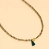 Collier Mala Pierres Labradorite^Une A Une Fashion