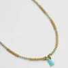 Collier Mala Pompon Aqua^Une A Une Hot