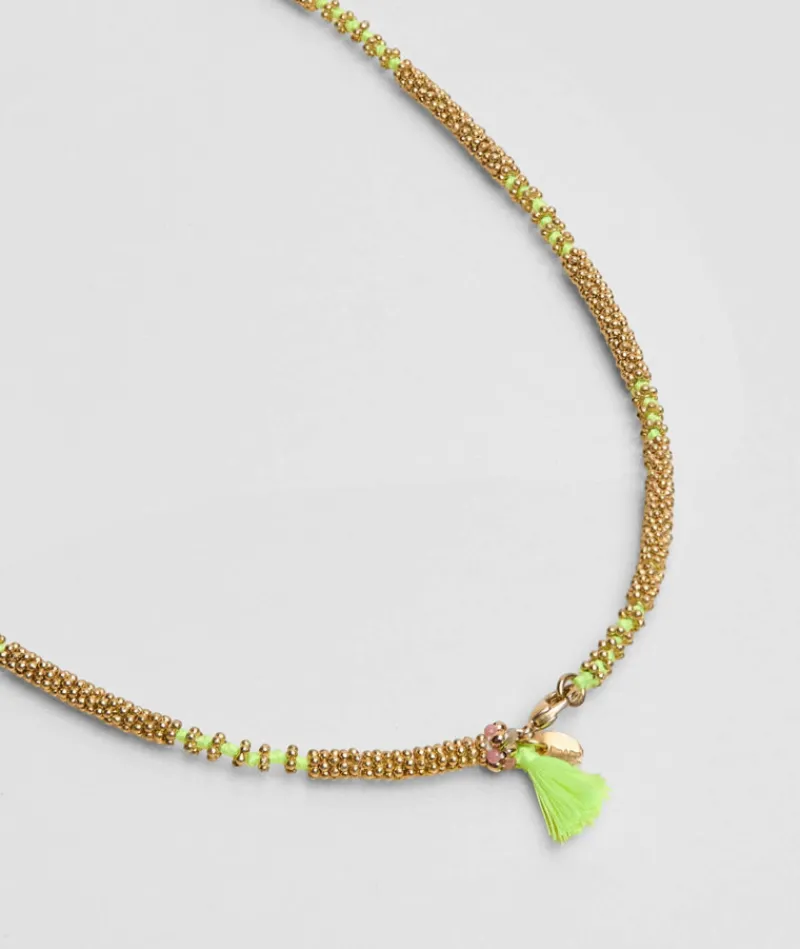collier_mala_pompon_jaune_0.webp Collier Mala Pompon Jaune Fluo^Une A Une Online
