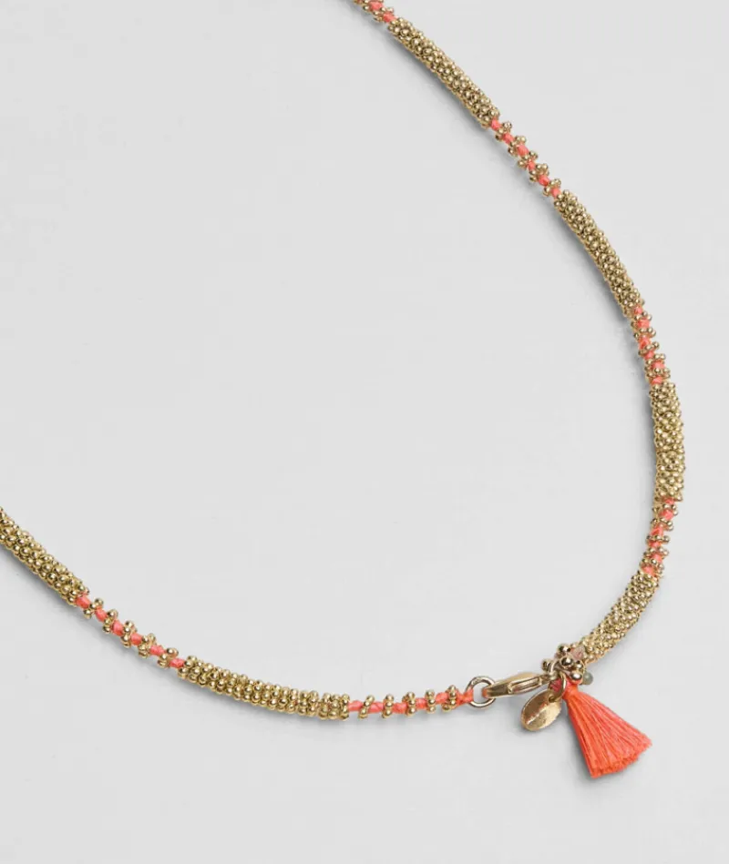 collier_mala_pompon_rose__0.webp Collier Mala Pompon Rose Fluo^Une A Une Best