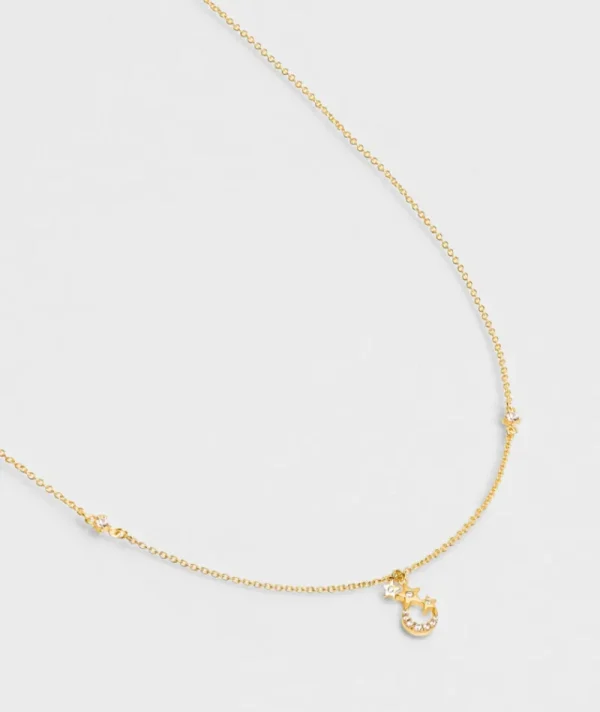Collier Mini Moon Blanc^Une A Une Discount