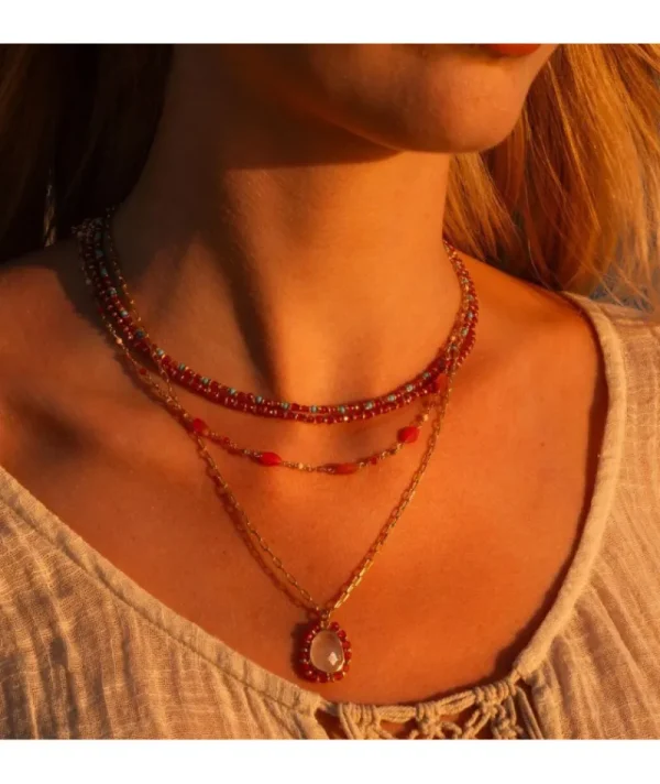 Collier Mumbai Orange^Une A Une Best