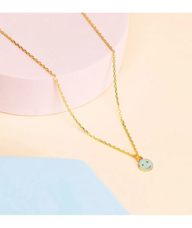 collier_smiley_bleu_ciel_0.webp Collier Smiley Bleu Ciel^Une A Une Sale