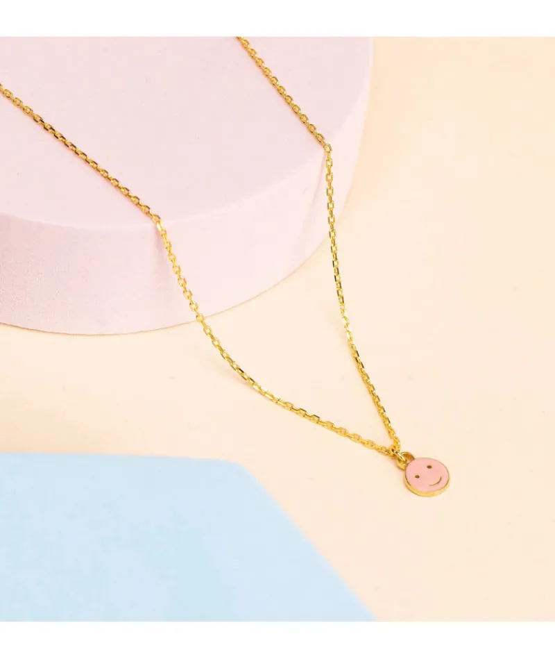 collier_smiley_rose_fluo_0.webp Collier Smiley Rose Fluo^Une A Une Best