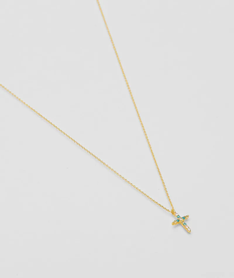 collier_tatoo_croix_bleu_0.webp Collier Tatoo Croix Bleu^Une A Une Clearance