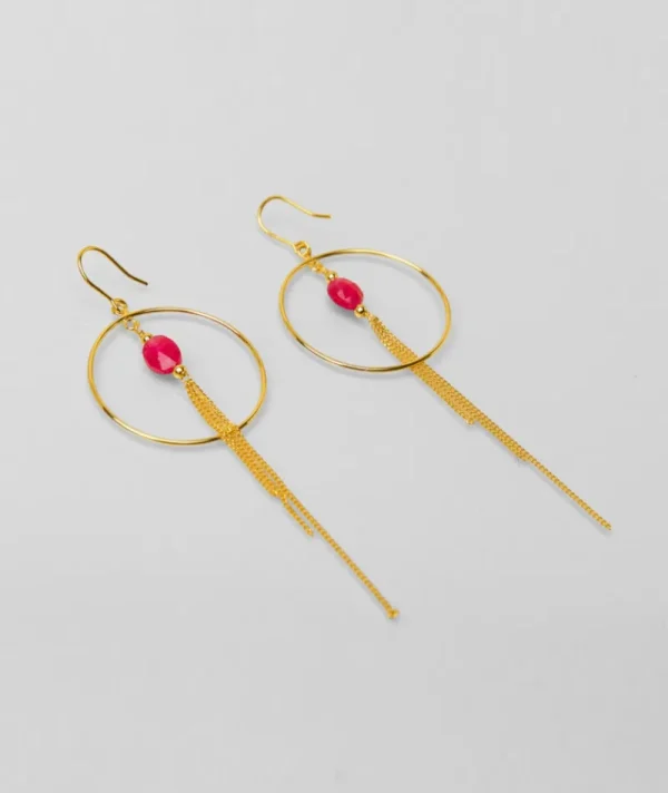 Creoles cube agate fuchsia^Une A Une Outlet