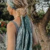 Foulard soie vert^Une A Une Outlet