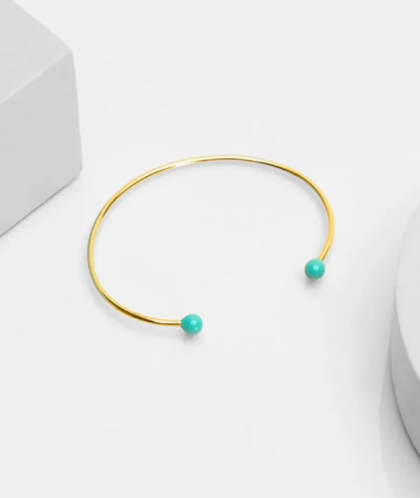 Jonc reglable turquoise^Une A Une Fashion