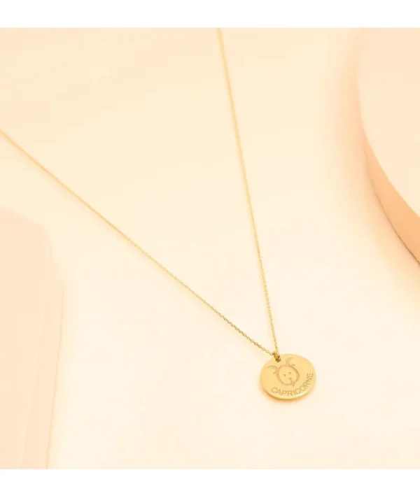 Medaille zodiaque CAPRICORNE^Une A Une Fashion
