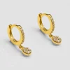 Mini creoles fleurs zircons blancs^Une A Une Sale
