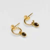 Mini creoles zircon noir^Une A Une Clearance
