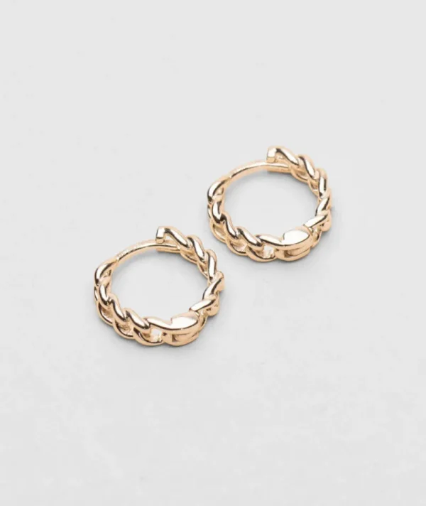 Mini Créoles Chaine Argent^Une A Une Sale