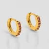 Mini Créoles Zircons Fuchsia^Une A Une Outlet