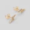 Puces d'oreilles argent eclair blanc^Une A Une Outlet