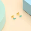 Puces d'oreilles oiseau turquoise^Une A Une Best