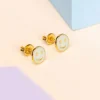 Puces D'oreilles Smiley Bleu Ciel^Une A Une Sale