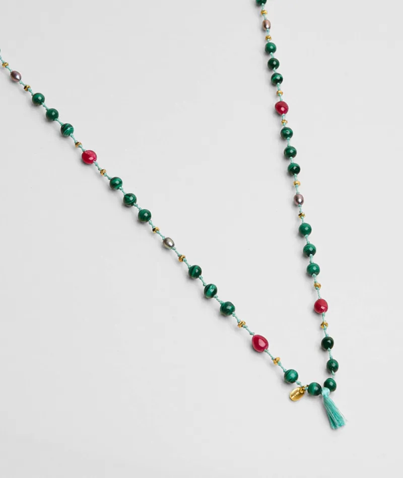 sautoir_mala_pompon_malac_0.webp Sautoir Mala Pompon Malachite^Une A Une Clearance