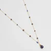Sautoir Pierre&Goutte Lapis^Une A Une Fashion